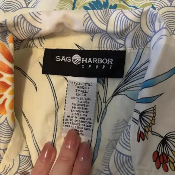 Sag Harbor Sport 90s Graphic Button Up S - Picture 5 of 6